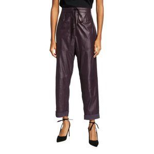 NWT - IRO Hosho leather tapered pants in Grape